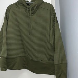 Nike cropped army green sweatshirt